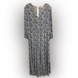 Boden Multicolor Floral Long Sleeve Dress